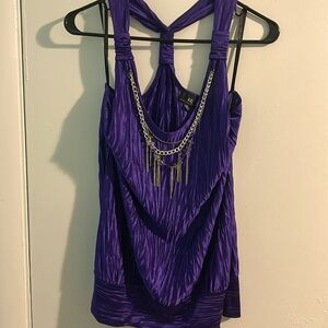 Purple racerback tank top